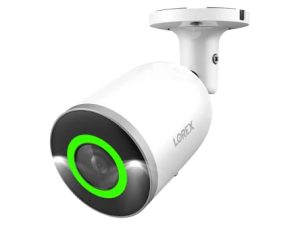 كاميرا Lorex 4K Deterrence Bullet AI PoE IP السلكية الإضافية مع إضاءة الأمان الذكية ، رؤية ليلية ملونة ، واكتشاف الحركة الذكية بالإضافة إلى