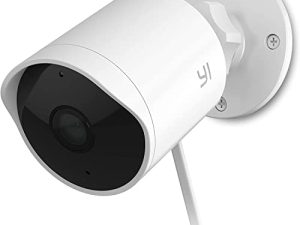 YI Security Camera Outdoor ، كاميرا IP ذكية للمراقبة الخارجية للباب الأمامي بدقة 1080 بكسل مع مقاومة للماء ، واي فاي ، سحابة ، رؤية ليلية ، مستشعر كشف الحركة ، تطبيق هاتف ذكي ، يعمل مع Alexa