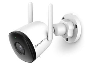 Amcrest SmartHome 4MP Outdoor WiFi Camera Bullet 4MP Outdoor Security Camera، 98ft Night Vision، Built-in Mic، 106 ° FOV، 2.8mm Lens، MicroSD Storage (تباع بشكل منفصل) ، ASH43-W (أبيض)
