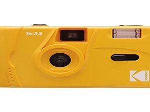 كاميرا فيلم Kodak M35 35mm (أصفر) - خالية من التركيز ، قابلة لإعادة الاستخدام ، فلاش مدمج ، سهلة الاستخدام