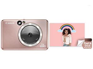 طابعة الكاميرا الفورية Canon IVY CLIQ + 2 ، طابعة الهواتف الذكية ، وردي ذهبي (4519C001)