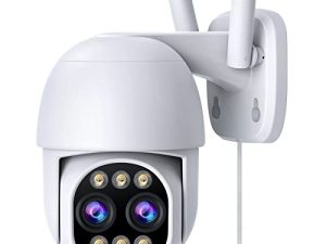 كاميرا Camcamp 8X Hybrid Zoom Security Camera لاسلكية خارجية ، كاميرا مراقبة PTZ للتتبع التلقائي ، كاميرا مزدوجة العدسة WiFi ، زاوية إمالة 360 درجة ، ضوء كشاف ، اكتشاف بشري ، صوت ثنائي الاتجاه ، IP66 مقاوم للماء
