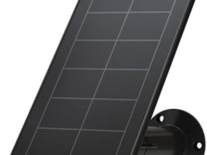شاحن لوحة الطاقة الشمسية Arlo (إصدار 2021) - ملحق معتمد من Arlo - يعمل مع كاميرات Arlo Ultra و Ultra 2 و Pro 3 و Pro 4 و Pro 3 Floodlight ، مقاومة للطقس ، سهلة التركيب ، أسود - VMA5600B