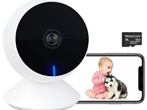 كاميرا LAXIHUB WiFi للحيوانات الأليفة كاميرا IP للأمن المنزلي الداخلي للكلاب / القطط كاميرا مراقبة الطفل مع تطبيق 1080P FHD ، رؤية ليلية ، صوت ثنائي الاتجاه ، كشف الحركة ، العمل مع Alexa