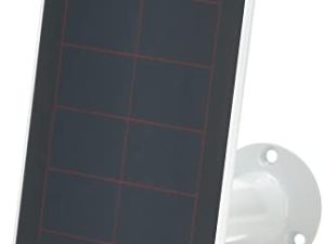 شاحن لوحة الطاقة الشمسية Arlo (إصدار 2021) - ملحق معتمد من Arlo - يعمل مع كاميرات Arlo Ultra و Ultra 2 و Pro 3 و Pro 4 و Pro 3 Floodlight ، مقاومة الطقس ، سهلة التركيب ، أبيض - VMA5600