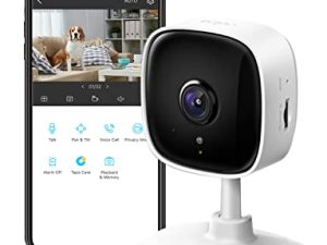TP-Link Tapo 1080P كاميرا أمان داخلية لمراقبة الأطفال ، كاميرا كلب مع كشف الحركة ، صفارة صوت ثنائية الاتجاه ، رؤية ليلية ، تخزين بطاقة الذاكرة السحابية و SD ، تعمل مع Alexa و Google Home (Tapo C100)
