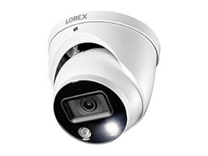 كاميرا Lorex 4K Ultra HD Smart Deterrence للأماكن الداخلية / الخارجية IP Metal Dome Security الإضافية مع تقنية Smart Motion Detection Plus | صوت نقاش ثنائي الاتجاه (يتطلب مسجلًا)