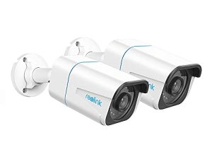 كاميرات REOLINK 4K الخارجية لأمن المنزل ، وكاميرا IP PoE للمراقبة مع اكتشاف الإنسان / السيارة / الحيوانات الأليفة ، 25 إطارًا في الثانية ، العمل مع المنزل الذكي ، Timelapse ، يدعم بطاقة SD 256 جيجا بايت ، RLC-810A (عبوة من 2)