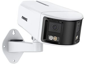 ANNKE FCD600 كاميرا أمان خارجية مزدوجة العدسة مع 180 درجة FoV ، وكاميرا PoE IP بانورامية بدقة 6 ميجابكسل ، وكشف ذكي للإنسان / السيارة ، ورؤية ليلية ملونة ، وصوت ثنائي الاتجاه ، وتدعم بطاقة MicroSD بسعة تصل إلى 256 جيجابايت