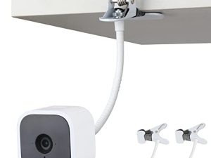 iTODOS 2 Pack Flexible Clip Clamp Mount من أجل Blink Mini ، Blink XT ، Blink XT2 ، All New Blink داخلي / خارجي ، 8 بوصات مرن طول ذراع Gooseneck ، قم بتوصيل الكاميرا أينما تريد دون أي أدوات
