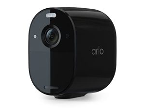 كاميرا Arlo Essential Spotlight - عبوة واحدة - أمان لاسلكي ، فيديو 1080 بكسل ، رؤية ليلية ملونة ، صوت ثنائي الاتجاه ، خالي من الأسلاك ، مباشر إلى شبكة WiFi لا حاجة إلى محور ، يعمل مع Alexa ، أسود - VMC2030B