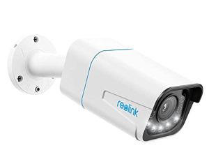 نظام كاميرا مراقبة REOLINK 4K خارجي ، كاميرا مراقبة IP PoE مع زووم بصري 5X ، اكتشاف الإنسان / السيارة ، حديث ثنائي الاتجاه ، رؤية ليلية ملونة ، Timelapse ، بطاقة SD تصل إلى 256 جيجابايت ، RLC-811A