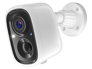 GMK [إصدار مطور 2023] كاميرات أمان لاسلكية خارجية 1080P تعمل بالبطارية وكاميرات WiFi رؤية ليلية ملونة صوت ثنائي الاتجاه كشف الحركة AI لأمن المنزل مع Cloud / SD IP65 مانعة لتسرب الماء