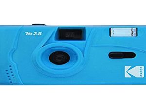 كاميرا فيلم Kodak M35 35mm - خالية من التركيز ، قابلة لإعادة الاستخدام ، فلاش مدمج ، سهلة الاستخدام (أزرق سيرولين)