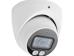 كاميرا R-Tech 5MP TVI Turret Dome Security مع رؤية ليلية عالية الدقة للألوان ، كاميرا أنالوج ، IP67 مقاوم للعوامل الجوية الخارجية ، 4 في 1 AHD / CVBS / CVI / TVI / - عدسة ثابتة 2.8 مم - أبيض