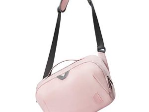 حقيبة كاميرا BAGSMART ، حقيبة كاميرا DSLR ، حقيبة كاميرا كروسبودي مقاومة للماء مع حزام كتف مبطّن ، حقيبة كتف مضادة للسرقة للكاميرا ، وردي