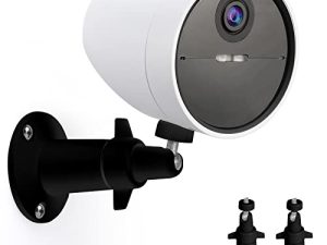 UYODM 2 Pack حامل مثبت على الحائط لكاميرا الأمن الخارجية SimpliSafe ، قوس أمان دوران 360 درجة مع خيط لولبي 1/4 ، الكاميرا غير متضمنة (أسود)