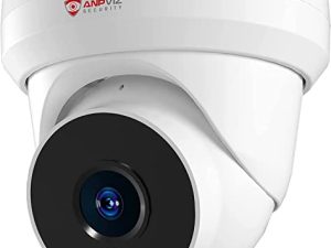 كاميرا Anpviz 4MP PoE IP Turret مع ميكروفون / صوت ، كاميرا أمان IP خارجية وداخلية ، رؤية ليلية 50 قدمًا ، IP66 مقاومة للماء ، 108 درجة زاوية عريضة 2.8 مم ، تسجيل 24/7 # IPC-D340W