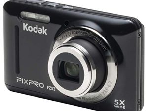 كاميرا كوداك PIXPRO Friendly Zoom FZ53-BK الرقمية بدقة 16 ميجابكسل مع زووم بصري 5X وشاشة إل سي دي 2.7 بوصة (أسود)