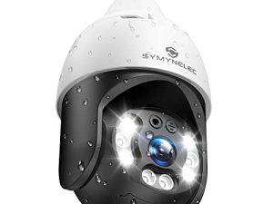 SYMYNELEC Light Bulb Camera WiFi Outdoor ، Wireless PTZ Security IP Camera ، 2K Super FHD Smart Home Surveillance Cam مع إنذار للكشف عن الحركة البشرية للرؤية الليلية (2.4GHz فقط)