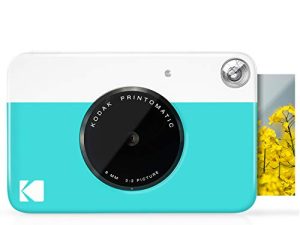 كاميرا طباعة فورية رقمية KODAK مطبوعة بألوان كاملة على ورق صور بخلفية لاصقة من ZINK مقاس 2x3 بوصة (أزرق) اطبع الذكريات على الفور