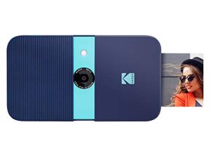 الكاميرا الرقمية للطباعة الفورية KODAK Smile - كاميرا 10 ميجابكسل مفتوحة الشرائح مع طابعة ZINK 2x3 (أزرق)