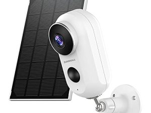 ZUMIMALL 2K Solar Camera Security Outdoor ، تعمل بالطاقة الشمسية بطارية تعمل بالطاقة الشمسية كاميرا مراقبة خارجية FHD لأمن المنزل ، رؤية ليلية ، كشف حركة PIR ، IP66 مقاوم للماء ، 2.4G WiFi