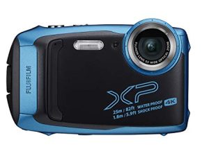 فوجي فيلم فاين بيكس XP140 كاميرا رقمية مقاومة للماء مع بطاقة SD سعة 16 جيجابايت - أزرق سماوي