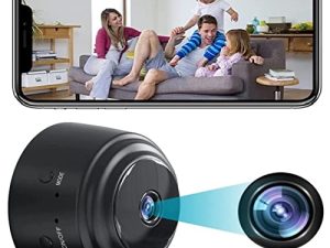 كاميرا KUTUKU 1080P WiFi لأمن المكاتب المنزلية ، وكاشف الكاميرا الخفية للتجسس ， كاميرا مراقبة خارجية داخلية مع رؤية ليلية وحركة ، كاميرات سيارة للمراقبة - الحجم: 1.2 × 1.2 × 2.1 بوصة