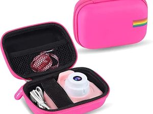 جراب كاميرا Leayjeen Kids Camera متوافق مع Seckton / GKTZ / OZMI / PROGRACE / Dylanto / Rindol / VATENIC / Nine Cube / hyleton والمزيد من هدايا ألعاب الكاميرا الرقمية للأطفال وملحقاتها (حقيبة فقط)