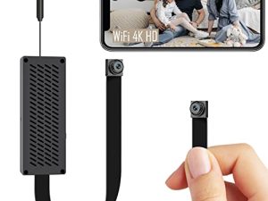 MITUUT Spy Camera Hidden Camera Nanny Cam ، كاميرا صغيرة 4K Ultra HD مع كاميرا لاسلكية واي فاي ، أمن منزلي محمول داخلي في الهواء الطلق كاميرا صغيرة ذات فتحة صغيرة