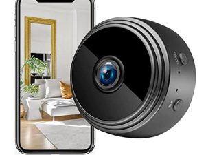 SCOORNEST كاميرا مراقبة لاسلكية - كاميرات صغيرة واي فاي مخفية للتجسس لأمن المنزل ، وكاميرا تعمل بالبطارية للسيارة ، وكاميرا مراقبة مع تطبيق للهاتف المحمول ، وكاميرا داخلية / كاميرا حيوانات أليفة / كاميرا كلب / جهاز مراقبة الطفل