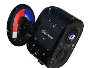 كاميرا ESCANU لاسلكية للأمن الخارجي قابلة لإعادة الشحن ، كاميرا واي فاي للكشف عن الحركة لأمن المنزل مع صوت ثنائي الاتجاه ، رؤية ليلية ، ضوء كشاف ، 1080 بكسل عالي الدقة ، كاميرا سوداء