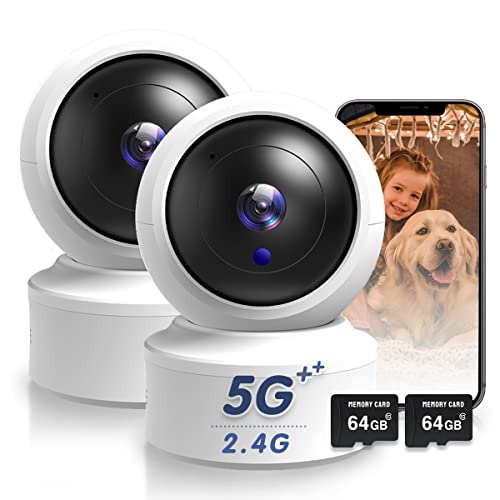 كاميرا مراقبة داخلية ، 2K HD Pan / Tilt Wireless Pet Camera لمراقبة الطفل ، 5G & 2.4G WiFi Home Security Camera لكلاب / مربية ، رؤية ليلية ، صفارة الإنذار ، تعمل مع Alexa & Google قطعتان (بطاقة 64G SD) كاميرا مراقبة داخلية ، 2K HD Pan / Tilt Wireless Pet Camera لمراقبة الطفل ، 5G & 2.4G WiFi Home Security Camera لكلاب / مربية ، رؤية ليلية ، صفارة الإنذار ، تعمل مع Alexa & Google قطعتان (بطاقة 64G SD)