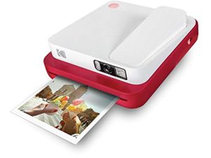 KODAK Smile Classic Digital Instant Camera for 3.5 x 4.25 Zink Photo Paper - Bluetooth، 16MP Pictures (Red)