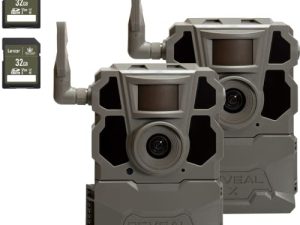TACTACAM Reveal X Gen 2.0 LTE Cellular Trail Camera (2 PK) + بطاقتي SD سعة 32 جيجا بايت