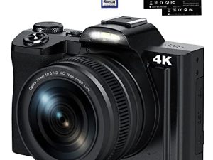 كاميرا رقمية 4K FHD كاميرا فيديو بدقة 48 ميجابكسل 16X زووم رقمي كاميرا فيديو مدونات WiFi مع ضوء فلاش شاشة 3.7 بوصة كاميرا مدمجة لوسائل الإعلام الاجتماعية بطاقة SD بسعة 32 جيجا بايت بطاريتان عدسة زاوية عريضة عدسة ماكرو