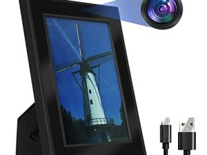 إطار صور كاميرا خفية VERRNY Spy HD 1080P كاميرا مربية صغيرة للأمان مع كشف الحركة للمنزل والمكتب ، لا يلزم استخدام WiFi