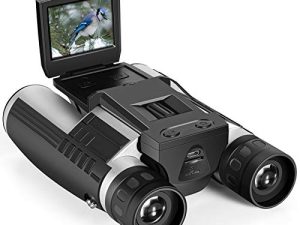 منظار Camonity 5M 2 "LCD 32 جيجابايت رقمي مع كاميرا 12X32 مسجل صور فيديو ومسجل فيديو لمشاهدة الطيور حفلة لعبة كرة القدم