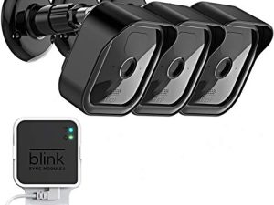 حامل كاميرا مراقبة خارجي جديد كليًا من Blink ، 3 عبوات من الغلاف الواقي المقاوم للعوامل الجوية وحامل قابل للتعديل بزاوية 360 درجة مع وحدة المزامنة 2 للتثبيت في الهواء الطلق (لا يتم تضمين الكاميرا الوامضة)
