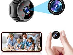 كاميرا تجسس صغيرة لاسلكية مخفية 1080P واي فاي مربية كاميرا مراقبة صغيرة كاميرا سرية أمن الوطن ومسجل فيديو تغذية حية مع تطبيق الهاتف عن بعد كشف الحركة رؤية ليلية ودفع إنذار