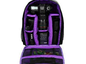 حقيبة ظهر لكاميرا WINVIN مضادة للماء SLR / DSLR حقيبة كتف للسفر لكاميرا Canon Nikon Sony Digital Lens (Purple)