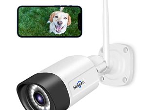 Hiseeu 【5MP Spotlight】 كاميرا أمان لاسلكية خارجية ، أمان منزلي ، رؤية ليلية ملونة ، 2.4 جيجا هرتز WiFi فقط ، بطاقة SD والتخزين السحابي المدعومة ، العمل مع Alexa