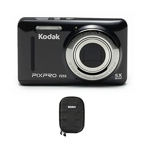 كاميرا Kodak PIXPRO Friendly Zoom FZ53 الرقمية (سوداء) حزمة مع حقيبة للكاميرات المدمجة وكاميرات التصوير (2 عنصر) كاميرا Kodak PIXPRO Friendly Zoom FZ53 الرقمية (سوداء) حزمة مع حقيبة للكاميرات المدمجة وكاميرات التصوير (2 عنصر)