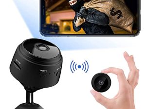 كاميرات الفيديو المخفية - 1080P HD كاميرا الحيوانات الأليفة كاميرا مراقبة داخلية صغيرة ، للأماكن المغلقة في الهواء الطلق ، مع التطبيق ، والرؤية الليلية ، والتخزين المحلي والسحابة
