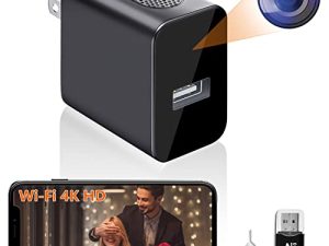 XISRU Spy Camera Hidden Camera 4K UHD Wireless Hidden WiFi Camera with Remote view، USB Small Hidden Camera، Mini Spy Hidden Camera with Motion Detection Nanny Cam for Home Office