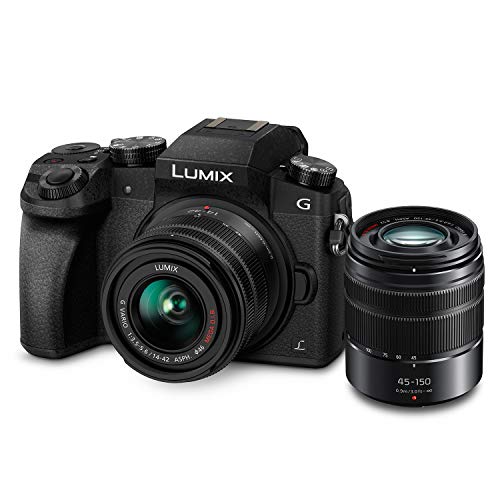 حزمة كاميرات باناسونيك Lumix G7 4K الرقمية بدون مرآة مع عدسات Lumix G Vario 14-42mm و 45-150mm ، 16MP ، شاشة LCD تعمل باللمس 3 بوصة ، DMC-G7WK (أسود أمريكي) حزمة كاميرات باناسونيك Lumix G7 4K الرقمية بدون مرآة مع عدسات Lumix G Vario 14-42mm و 45-150mm ، 16MP ، شاشة LCD تعمل باللمس 3 بوصة ، DMC-G7WK (أسود أمريكي)
