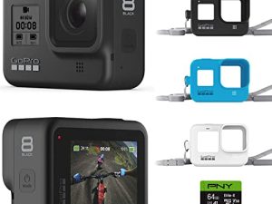 GoPro HERO8 Black + Lanyard + 64 GB SD Card - تغليف التجارة الإلكترونية - كاميرا الحركة الرقمية المقاومة للماء مع شاشة تعمل باللمس 4K HD Video 12MP Photos Live Streaming Stabilization