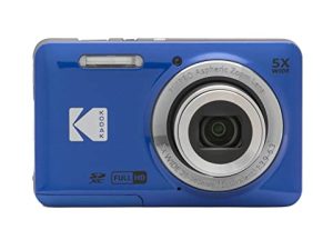 كاميرا KODAK PIXPRO Friendly Zoom FZ55-BL بدقة 16 ميجابكسل مع زووم بصري 5X بزاوية عريضة 28 ملم وشاشة إل سي دي 2.7 بوصة (أزرق)
