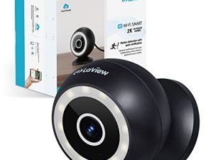 كاميرات مراقبة LaView 4MP 2K خارجية سلكية داخلية ، IP65 ، مستشعر ضوء النجوم ، رؤية ليلية 100 قدم ، اكتشاف الحركة / الكشف عن الأشخاص ، صوت / إضاءة ثنائية الاتجاه ، سحابة الولايات المتحدة ، متوافقة مع Alexa و iOS و Android والوصول إلى الويب